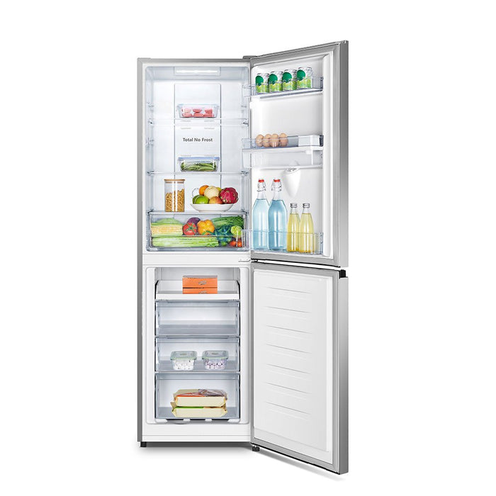 Teknix FFH1825WS Fridge Freezer, Water Dispenser, Total No Frost, Silver