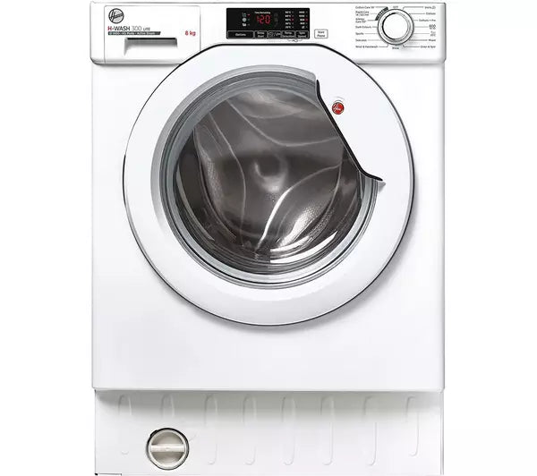 Grade A HOOVER H-WASH 300 LITE HBWS 48D1W4-80 Integrated 8 kg 1400 Spin Washing Machine BB7135