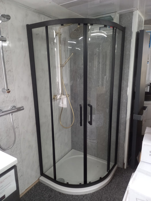 Ex-Showroom Ikstar bathrooms Clearance Special Price Includes everything in the Pictures Matt Black Quadrant Shower Enclosure