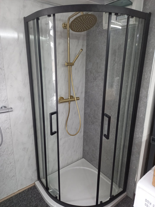 Ex-Showroom Ikstar bathrooms Clearance Special Price Includes everything in the Pictures Matt Black Quadrant Shower Enclosure