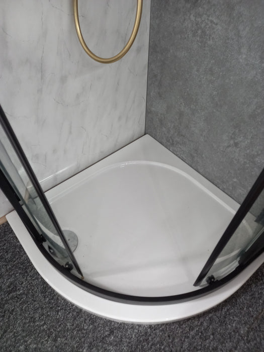 Ex-Showroom Ikstar bathrooms Clearance Special Price Includes everything in the Pictures Matt Black Quadrant Shower Enclosure