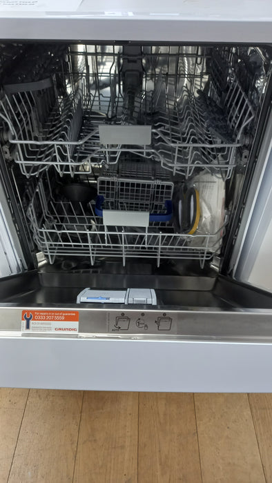 Grade A GRUNDIG GNFP3441W Full-size Dishwasher - White -BB6462