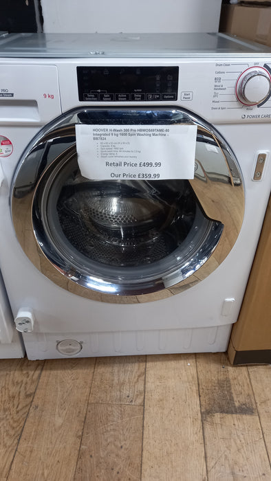 Grade A HOOVER H-WASH 300 Pro HBWOS 69TAMCET Integrated WiFi-enabled 9 kg 1600 Spin Washing Machine - White BB7801