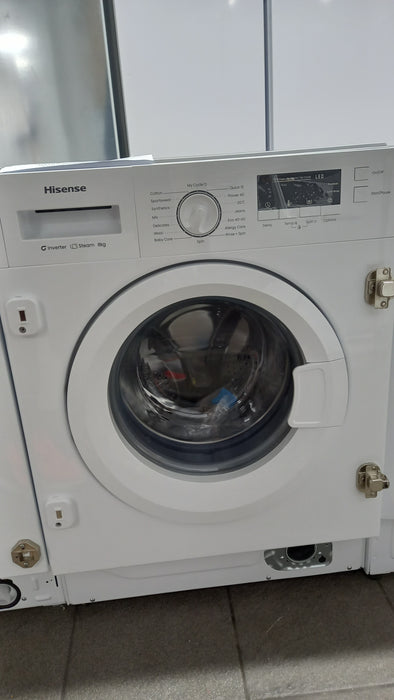 Grade A HISENSE 3 Series WF3M841BWI Integrated 8 kg 1400 rpm Washing Machine - White BB7819