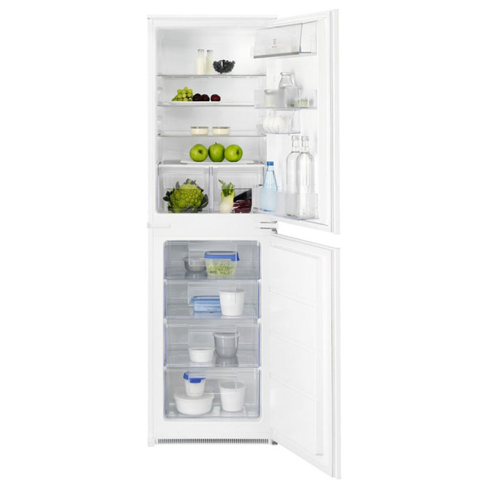 Electrolux LNT3LF18S5 50/50 Low Frost Integrated Fridge Freezer in White with Sliding Hinge