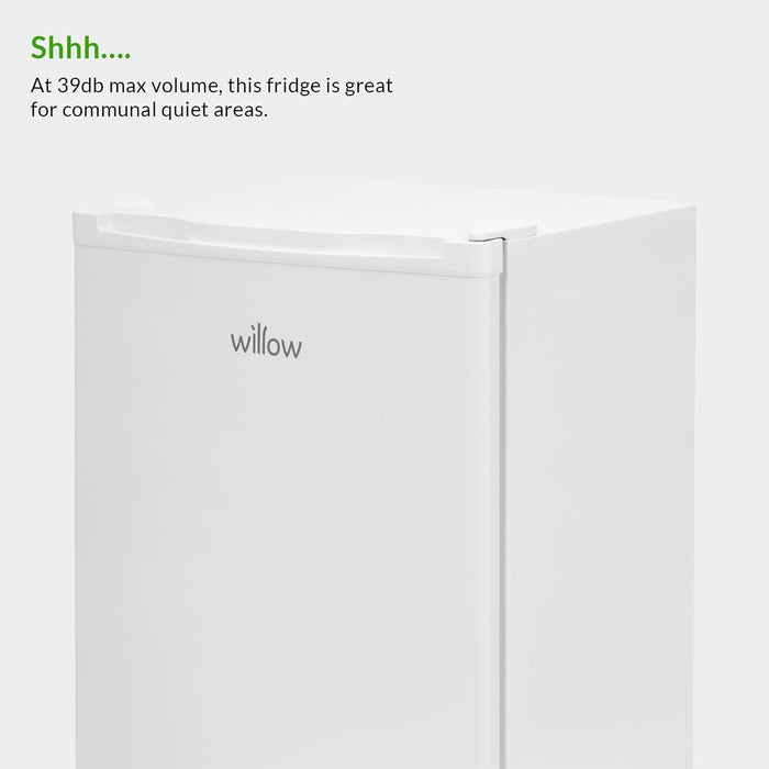 Willow W48UFIW Freestanding Under Counter Larder Fridge with Chiller Box, 90 Litre Capacity, Adjustable Feet and Reversible Door – White