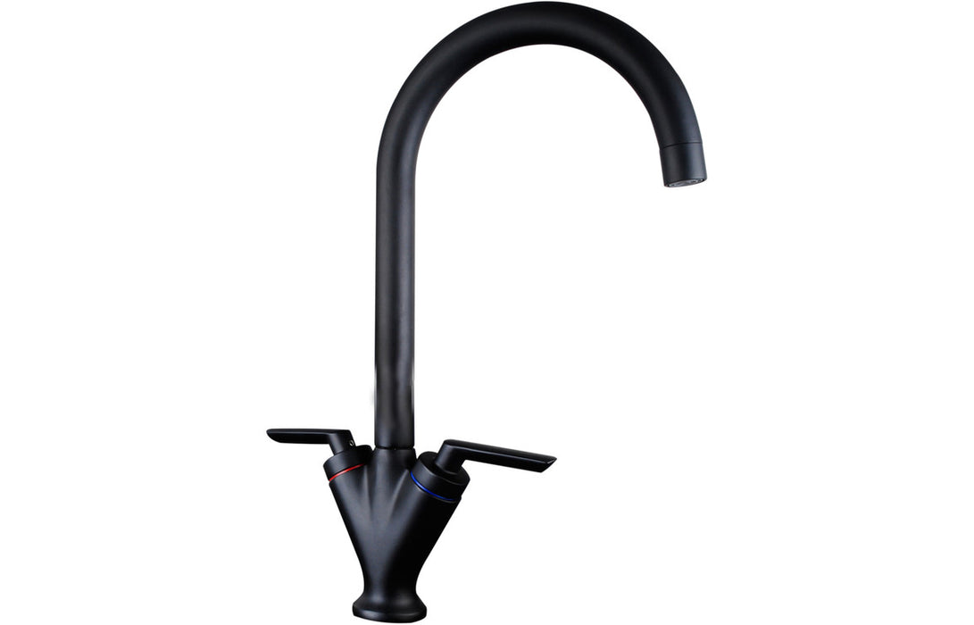 Prima V Shape Dual Lever Mixer Tap - Black