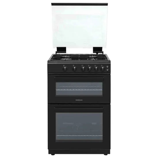 Statesman GDL60B 60CM DOUBLE OVEN GAS LIDDED COOKER BLACK