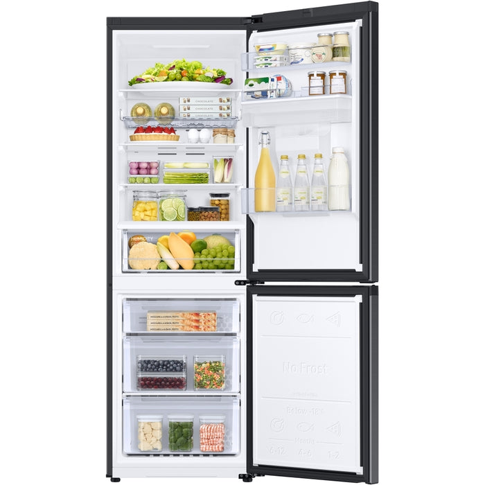 Samsung RB34C632EBN Series 6 Total No Frost Classic Fridge Freezer with SpaceMax™ Technology, 70/30, Black, E Rated