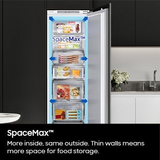 Samsung RB34C632EBN Series 6 Total No Frost Classic Fridge Freezer with SpaceMax™ Technology, 70/30, Black, E Rated