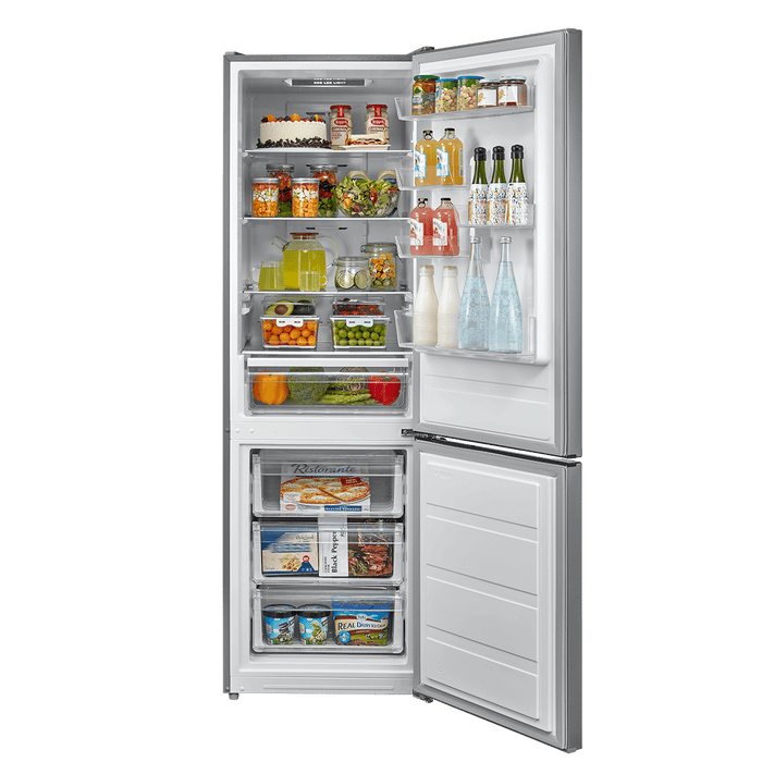 Midea MDRB379FGD02 Freestanding Fridge Freezer -Silver