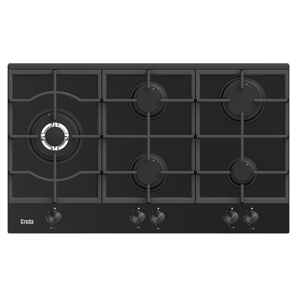 Creda 90cm Gas on Glass 5 Burner Hob - C90GFCWG