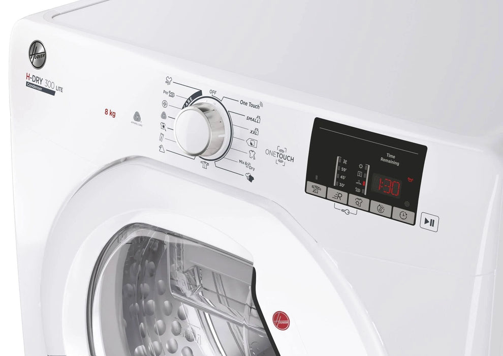 Hoover HLE C8DE - White 8KG Condenser Tumble Dryer - B energy