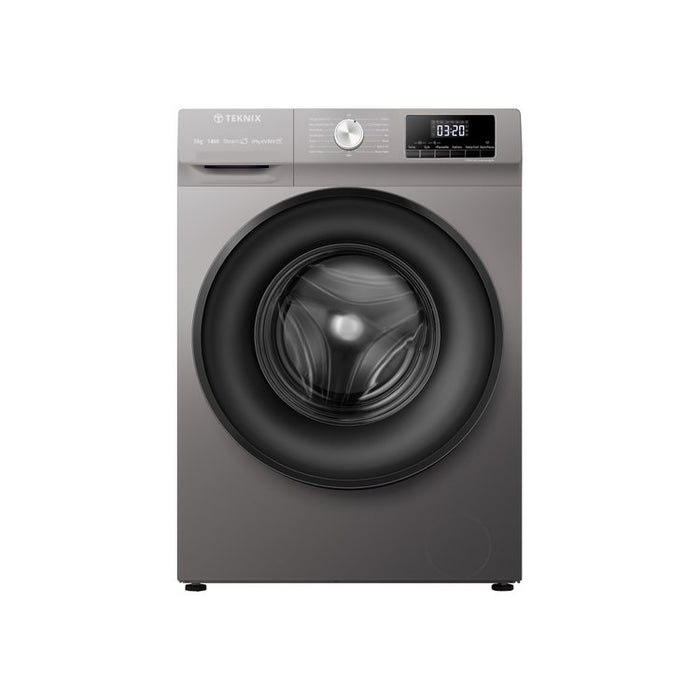 Teknix TKW8142HS 8kg Freestanding Washer, Titanium