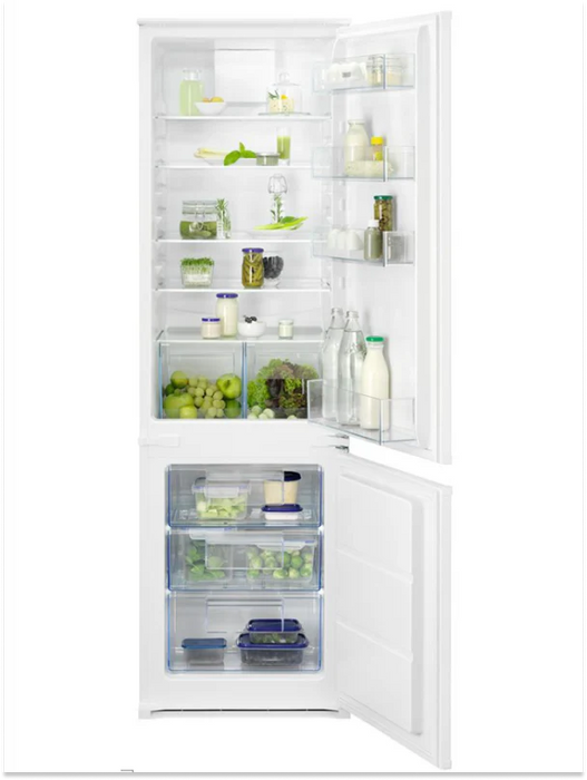 Zanussi ZNNN18ES3 Frost Free Integrated Fridge Freezer, Sliding Hinge, 70/30, E Rated